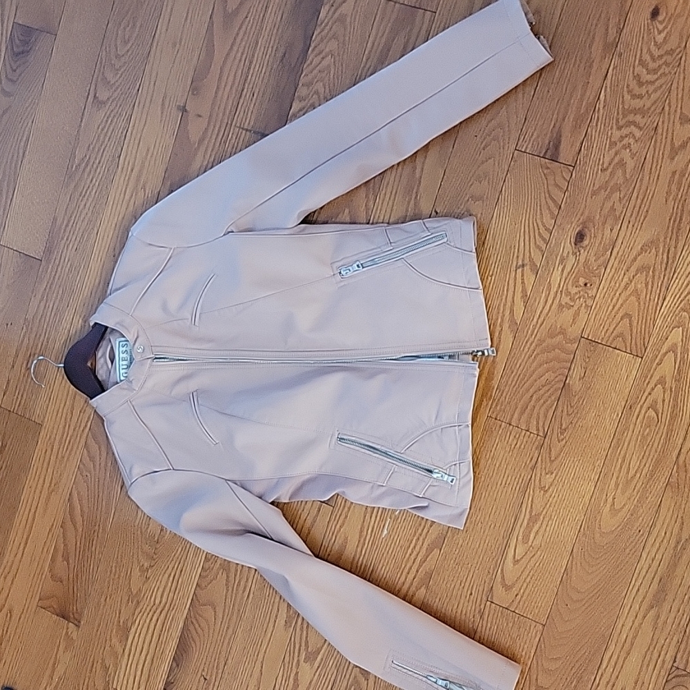 GUESS vegan leather biker jacket